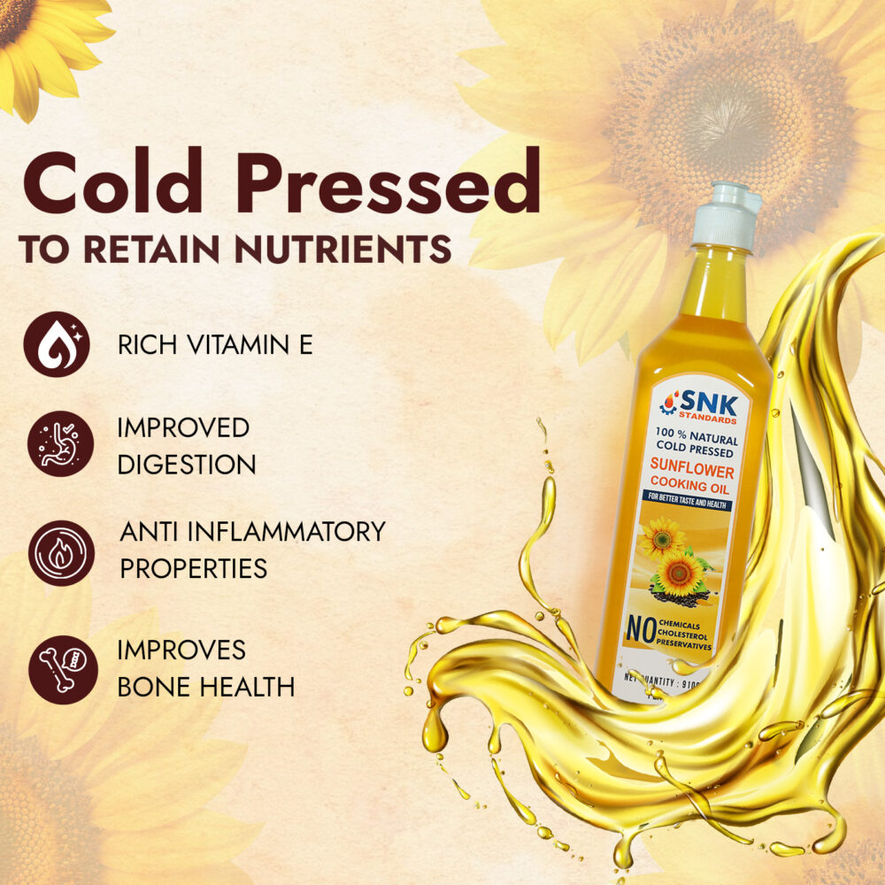 Pure Cold Pressed Sunflower Oil – Natural & Chemical-Free