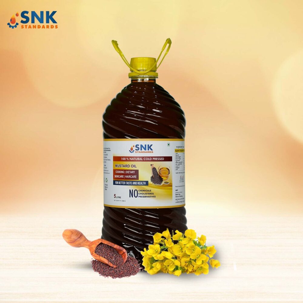 Pure and Unrefined Cold Pressed Mustard Oil,