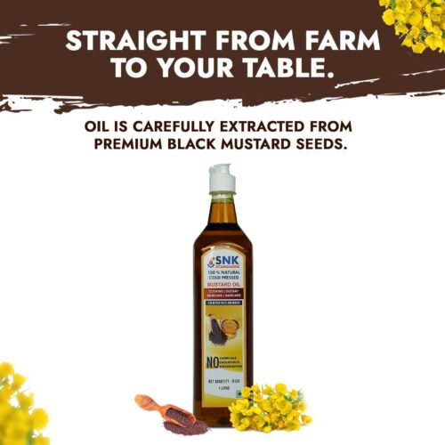 Pure and Unrefined Cold Pressed Mustard Oil,